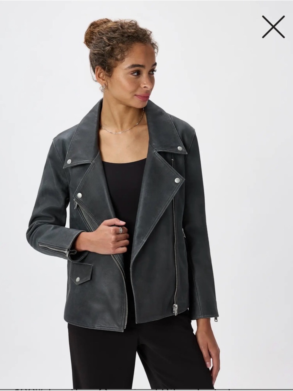 Quince L leather jacket. NWOT
